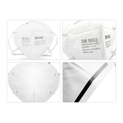 Khẩu trang 3M 9002, kháng khuẩn, chống bụi mịn, phòng dịch - Sản phẩm chính hãng 3M