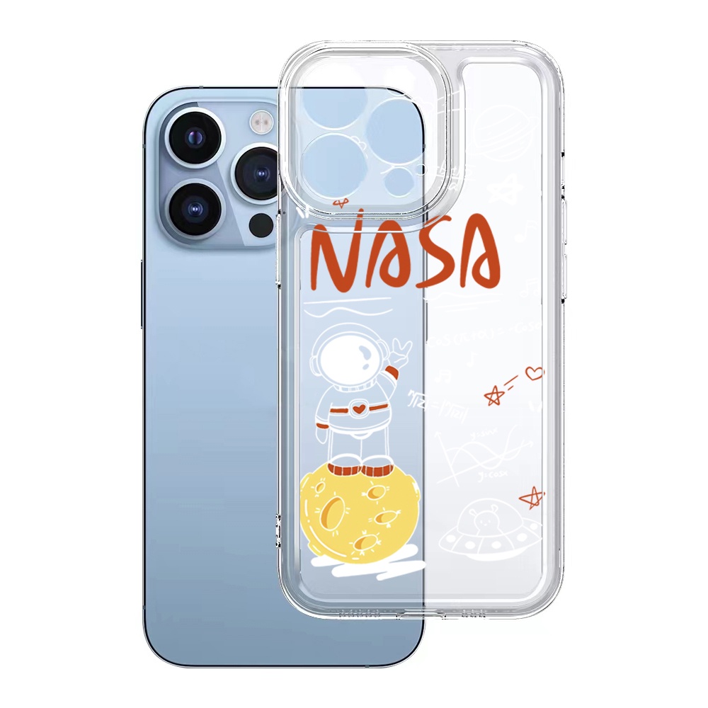 Ốp Điện Thoại TPU Gel Đệm Khí Chống Rơi Hình NASA Cho Samsung Galaxy S22 Plus Note 20 Ultra 10 S21 FE S20