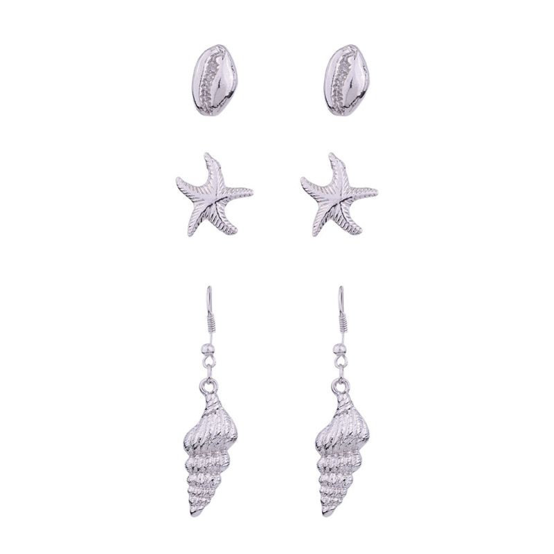 Bộ 3 Đôi Khuyên Tai Nữ Phong Cách Boho Xinh Xắn