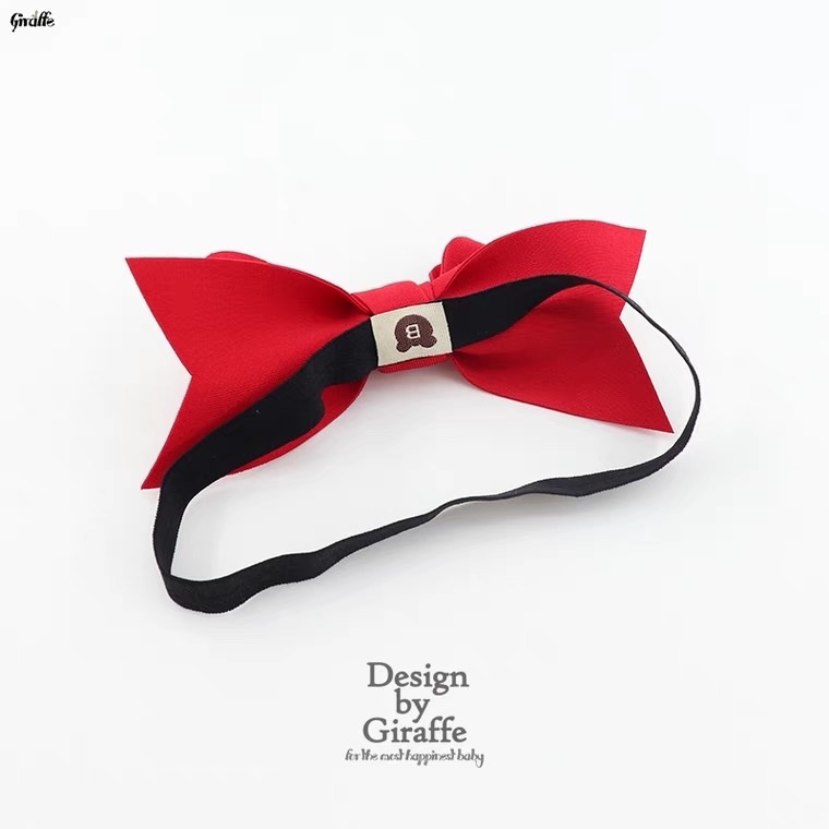 Băng đô nơ đỏ dáng đứng dễ thương cho bé gái (Ảnh thật)