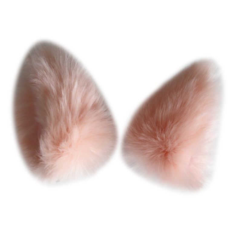 Kẹp Tóc Hình Tai Mèo Phối Lông Nhân Tạo Phong Cách Lolita