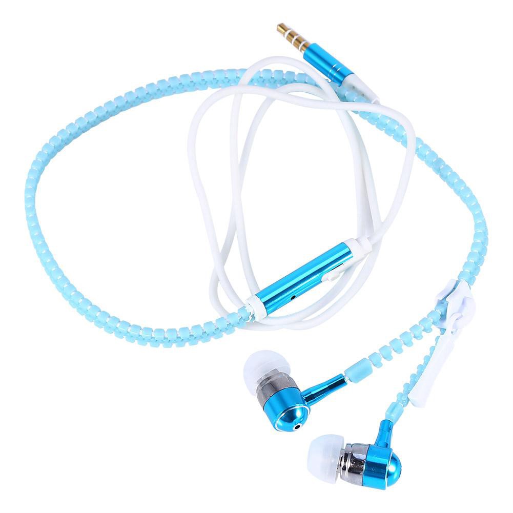 Tai nghe In-Ear dây khóa kéo phát sáng trong đêm (bán xả) k456