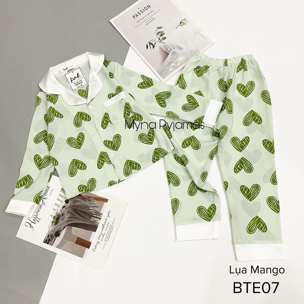 Bộ pijama Mẹ và bé, chất Lụa mango mềm mịn
