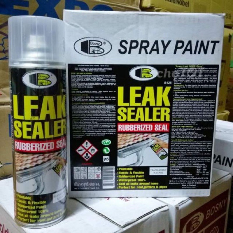 Sơn xịt chống dột Leak Sealer B125 Bosny– Nhập khẩu Thái Lan quy cách 600cc/1chai