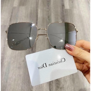 Kính Hiệu Vuông Dio Màu Đen Tráng Gương Bạc Gọng Kim Loại Hot