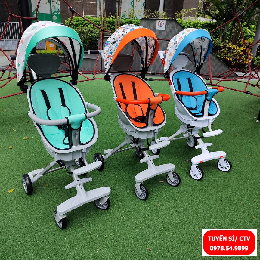 Xe đẩy gấp gọn cho bé X8 Pro đi du lịch, Xe đẩy cho bé 2 chiều ngả 2 tư thế cao cấp bảo hành 12 tháng