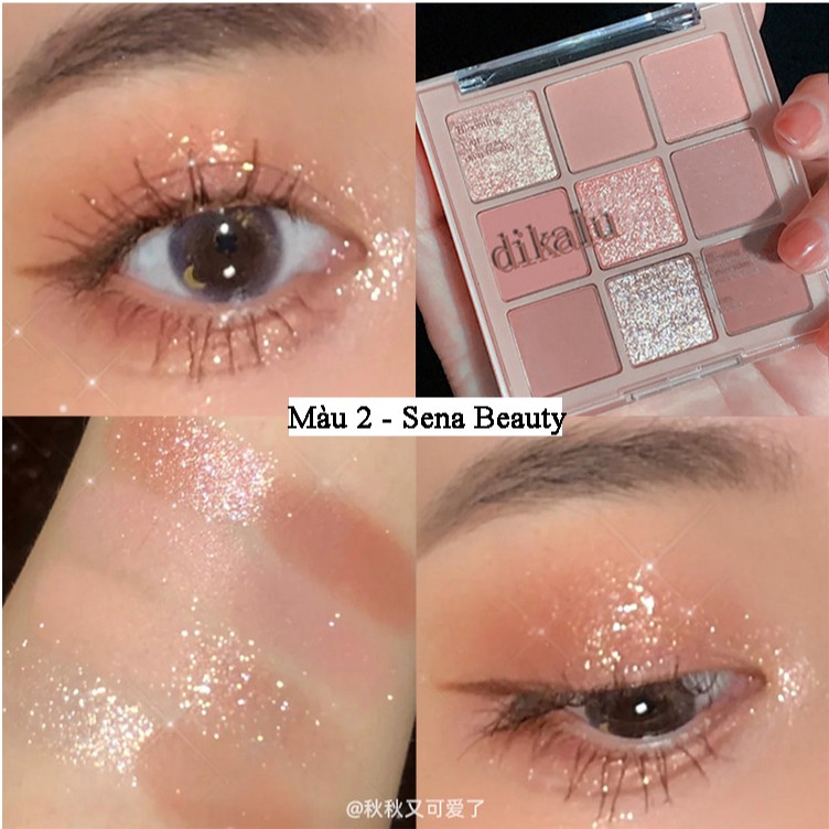 Bảng phấn mắt nhũ lì 9 ô Dikalu Blooming Your Own Beauty Senabeauty