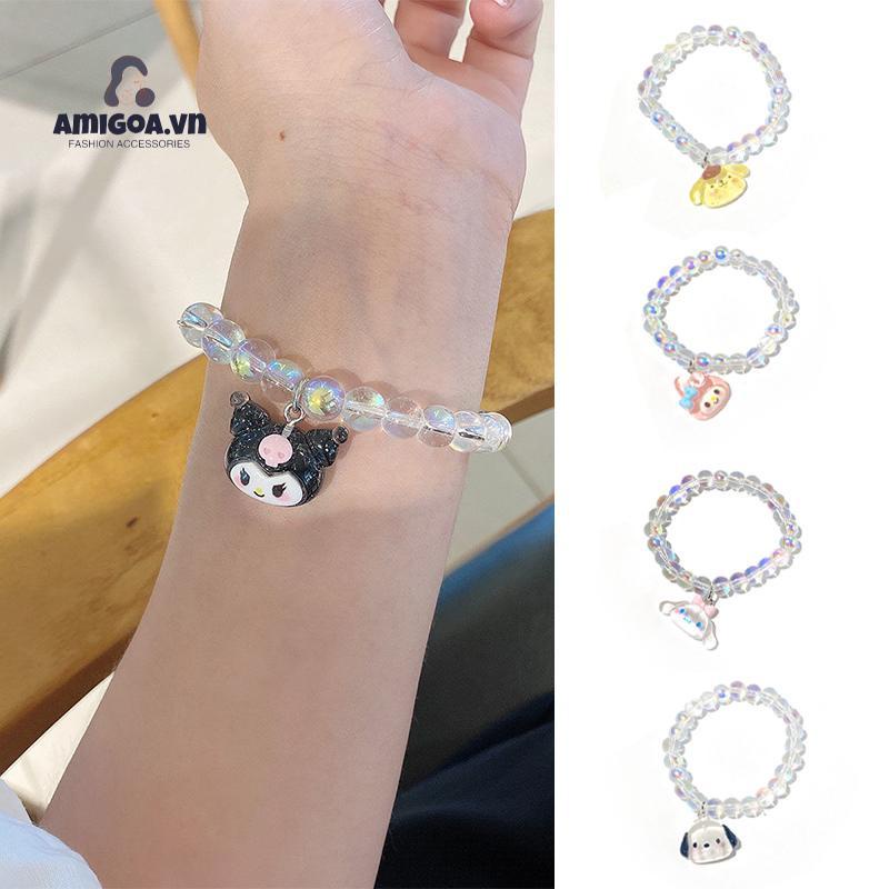 ✨✨Dây Cột Tóc Đính Hạt Hình Chú Chó Cinnamoroll Hoạt Hình Ngọt Ngào Dễ Thương Cho Bé Gái