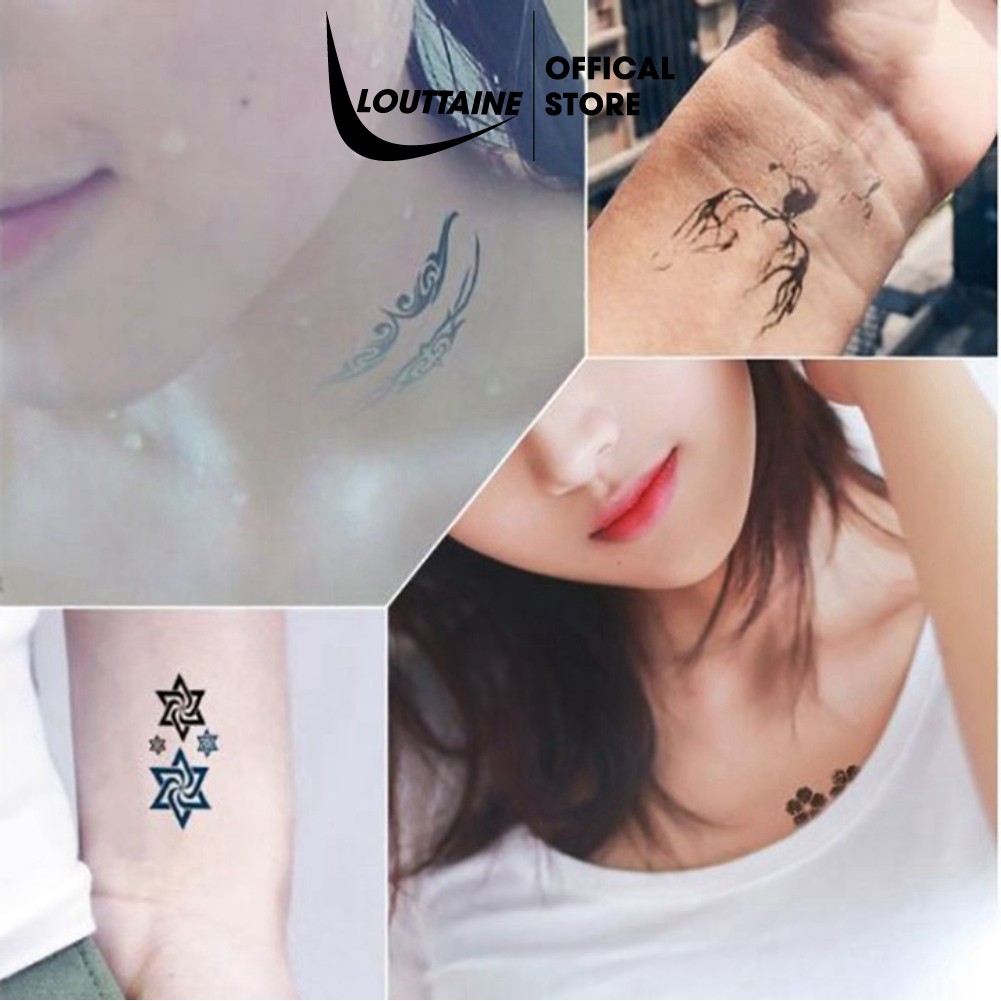 [FREESHIP] Hình xăm mini nhỏ đẹp dán chân tay lưng tạm thời cho nam nữ xinh cute tattoo nghệ thuật