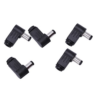 DC Socket Jack Connector Male Right Angle Plug 2.1mm 5pcs