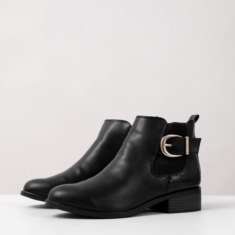 [JOIEHOME] Boots cổ chun quai cài da trơn