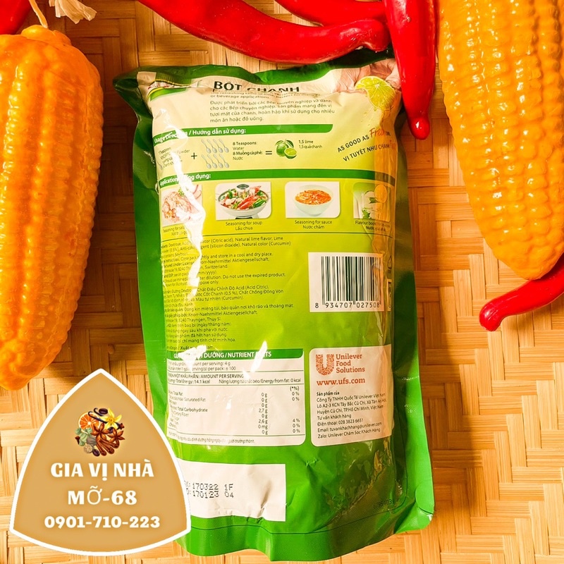 Bột chanh Knorr -lime powder gói chiết lẻ 100gr- 400gr