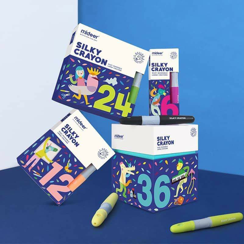 Mideer Silky Crayon- Sáp màu cao cấp cho bé ( 12 màu)