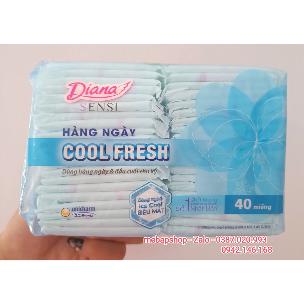 Băng vệ sinh hàng ngày Diana Sensi Cool Fresh 40 miếng
