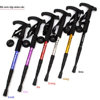 Gậy leo núi trekking gậy đi rừng gậy đi bộ bằng hợp kim nhôm siêu nhẹ gấp gọn tiện lợi GA2