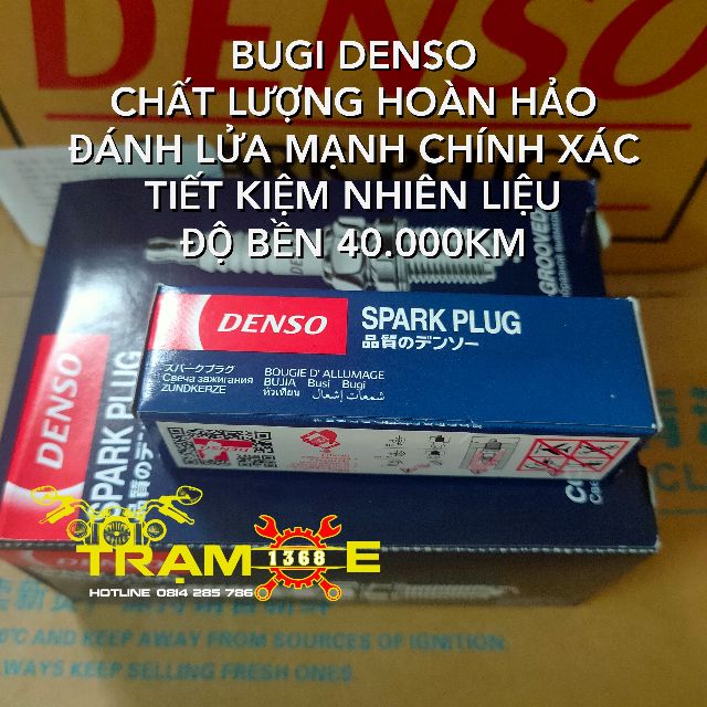 Bugi Denso Chính Hãng Sử Dụng Cho Mọi Loại Xe Máy Chân Ngắn U20FS Chân Dài U22ES