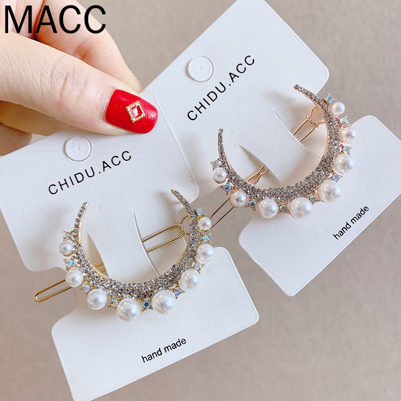 Kẹp Tóc Hình Mặt Trăng Phong Cách Hàn Quốc Cho Nữ