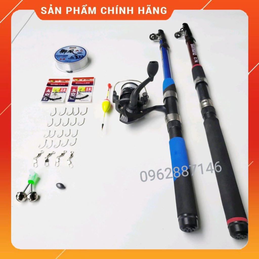 🌟💧🌟💧 combo bộ cần câu cá rút shimano kèm máy ' 14 món phụ kiện 🌟💧