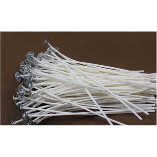 [DIY] Set 10 Bấc Cotton Chuốt Sáp Sẳn - Không Khói - Có Đế Nến Đi Kèm - Hàng Có Sẳn Đủ Size