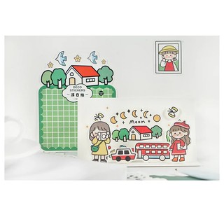 Sticker túi hình chibi loại 40 miếng