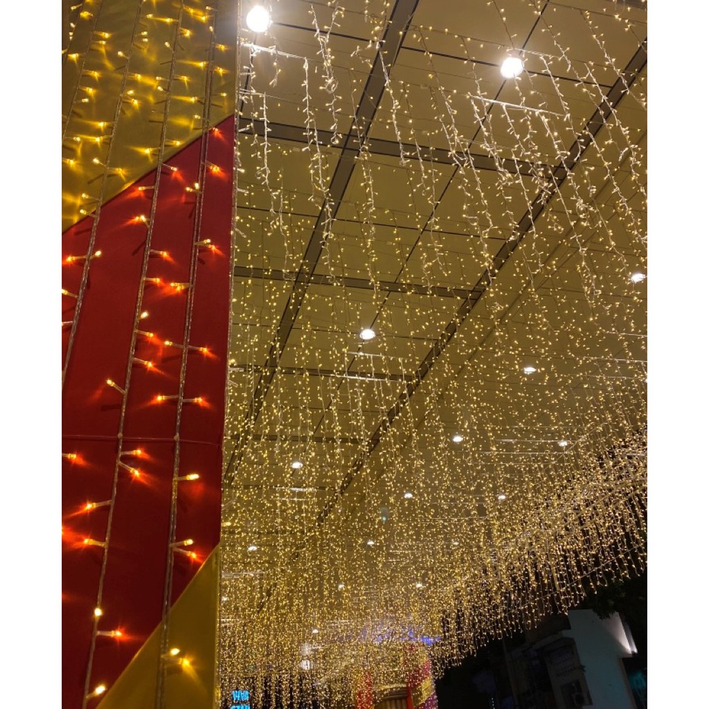 Đèn Led Trang Trí Đom Đóm 10 Mét 100 Bóng Màu Vàng Nắng Có Phích Nối, Hàng Loại 1