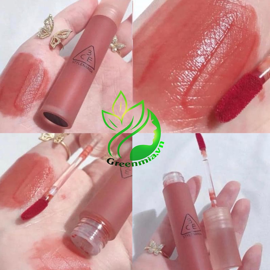 Son Kem Lì 3CE Bake Beige - Nâu Cam Cháy Cổ Điển 4.6g Blur Water Tint Son Siêu Lì