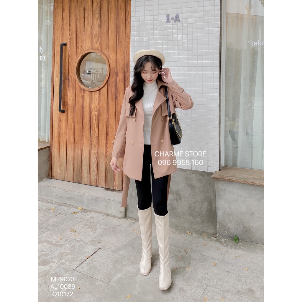Quần legging nữ trơn thiết kế Charme 10172