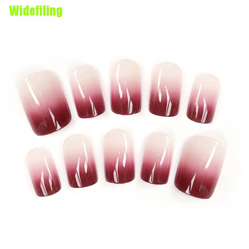Set 24 Móng Tay Giả Màu Gradient Độc Đáo