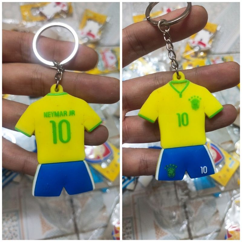 Móc khóa Silicone Bóng Đá,Cầu thủ NEYMAR.IR_ Brazil