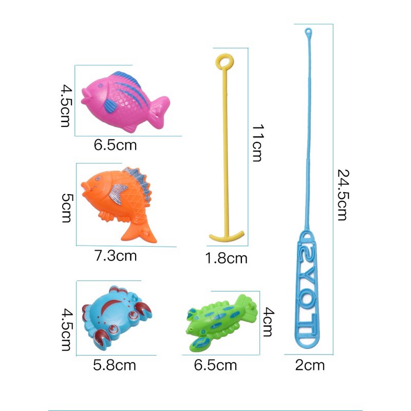 Đồ chơi câu cá nam châm 6 chi tiết cho bé