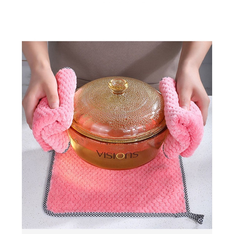 Khăn Lau Đa Năng Lau Tay Bát Đĩa Cốc Chén Thấm Nước Chống Dính Dầu Mỡ Hai Mặt