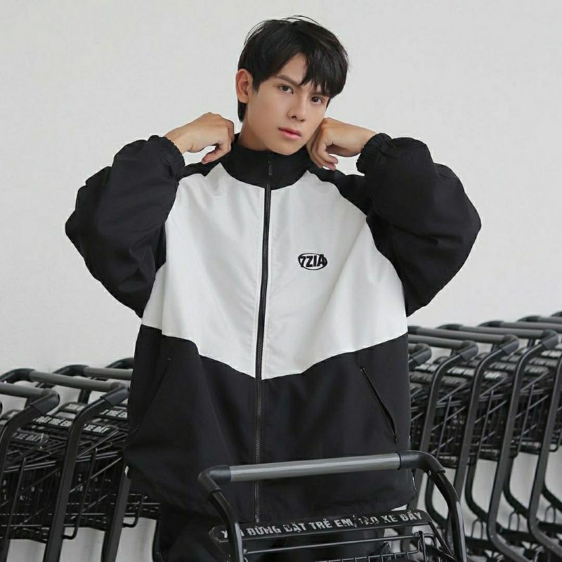 Áo Khoác Dù 7ZIA Ulzzang Nam Nữ Unisex Form Rộng Bomber Jacket