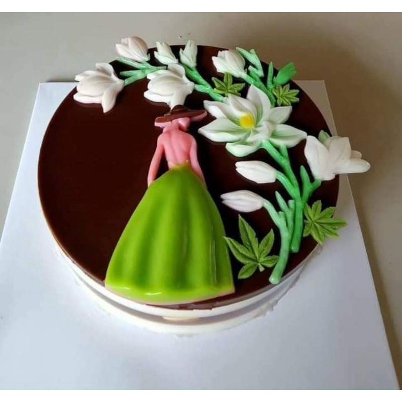 [KHUÔN 4D SALE] Khuôn silicon cành hoa linh lan, cành hoa nhài làm rau câu, làm bánh sinh nhật, socola xôi hoa đậu