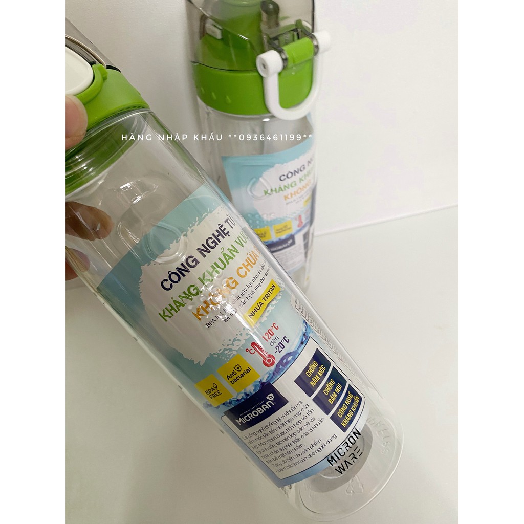 Bình nước nhựa Thái LAn Tritan 650ml - 5298A
