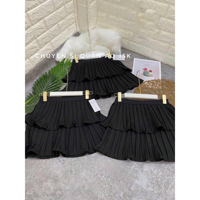 [Mã FAMAYWA giảm 10K đơn 50K] chân váy 2 tầng dập li dễ phối đồ | BigBuy360 - bigbuy360.vn