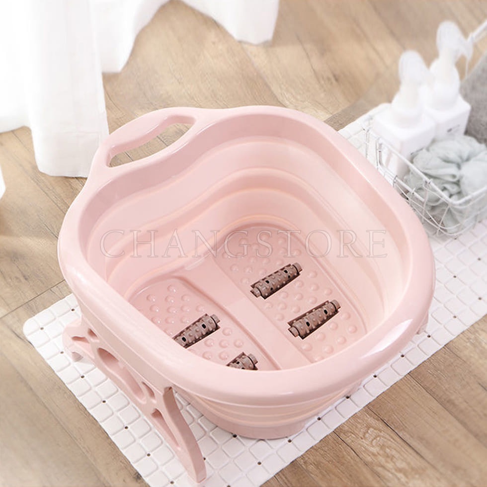 Chậu Ngâm Chân Gấp Gọn Silicon Có Con Lăn Massage Chân Thư Giãn Size To Thau Gấp Gọn Thông Minh Tiện Ích Gia Đình | BigBuy360 - bigbuy360.vn