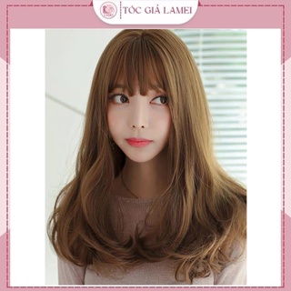 Tóc giả nữ cả đầu cao cấp❤️FREESHIP❤️ Tóc giả nguyên đầu xoăn ngắn 30cm chất tóc sợi tơ nhân tạo