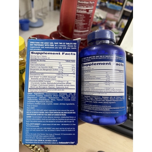 Osteo bi flex viên uống 200 viên,160 viên,80 viên có bổ xung vitamin d3 và glucosamine chondroitin