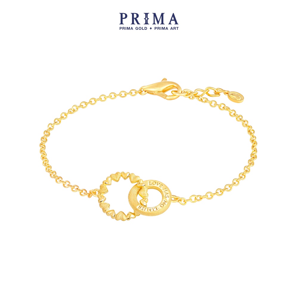 PRIMA Lắc tay Vàng 24K - BST Love - Vòng tròn lồng ghép - 111L4438