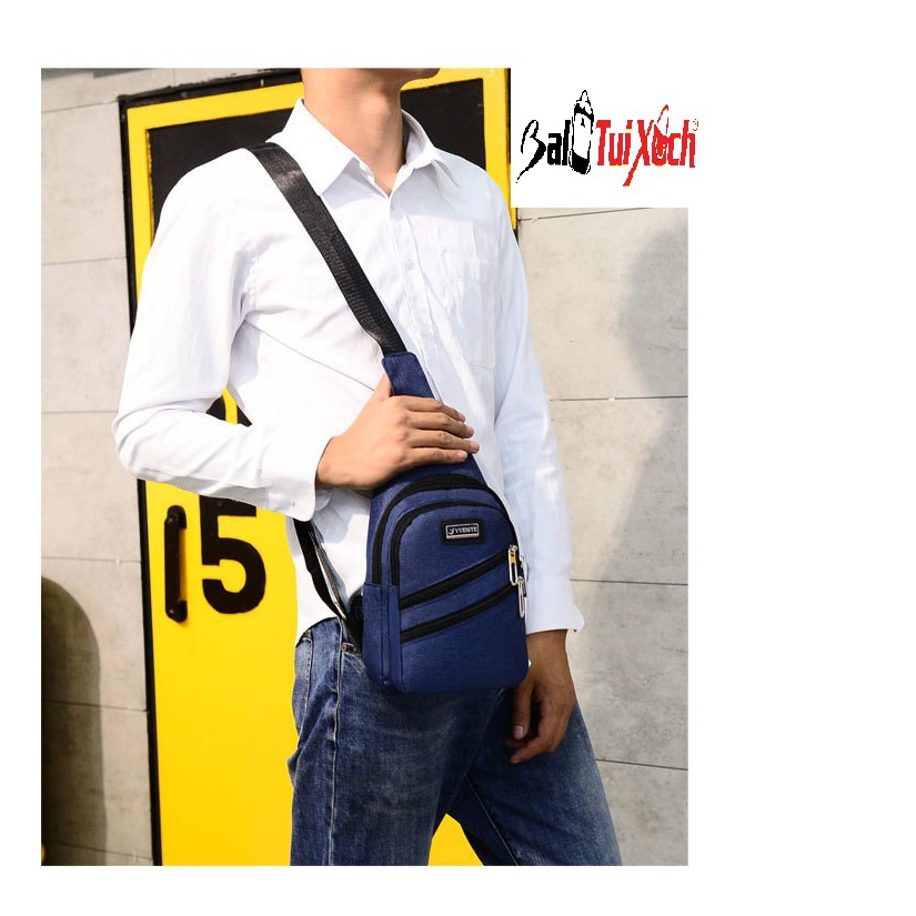 Túi đeo chéo nam, Thời Trang Hàn Quốc 4 ngăn kèm tai nghe | BigBuy360 - bigbuy360.vn