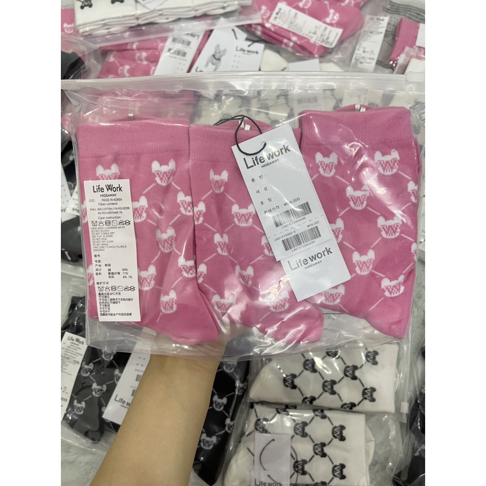 Vớ/Tất Lifework Thời Trang Socks Set 3 Đôi 1999C | Unisex - Full Tag Code
