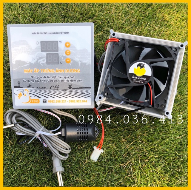Máy ấp trứng mini Ánh Dương P100 kèm khay đảo tự động 108 trứng - máy tự lắp thùng xốp