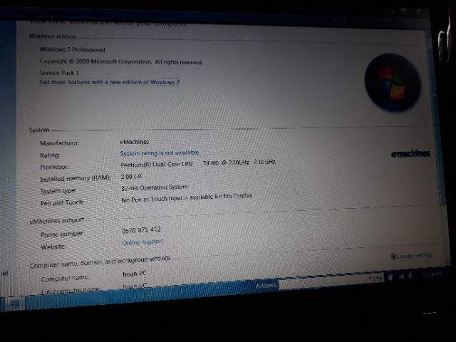 Laptop acer D725 xuất Mỹ, giá rẻ