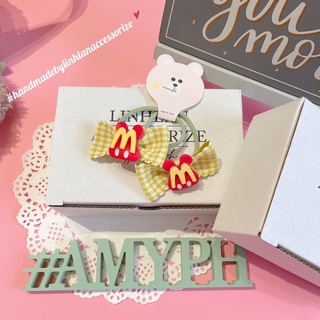 Set 2 cột tóc nơ đính charm thú dễ thương HANDMADE by 𝗟𝗶𝗻𝗵𝗹𝗮𝗻 𝗮𝗰𝗰𝗲𝘀𝘀𝗼𝗿𝗶𝘇𝗲🧡