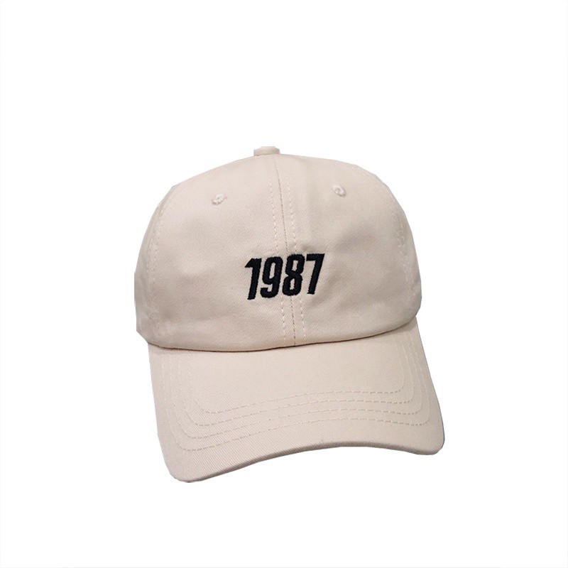 Mũ lưỡi trai bóng chày 19122 thêu họa tiết 1987 phong cách Hàn Quốc thường ngày thông dụng dễ phối đồ