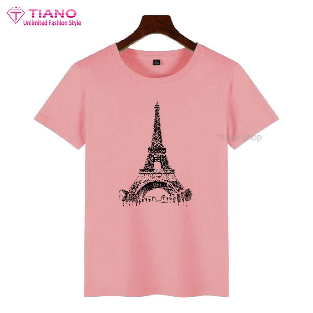 Áo Thun Nữ In Hình Tháp Eiffel Năng Động AT-327 ( 12 Màu )