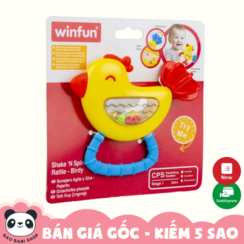 FREE SHIP !!! Xúc xắc cầm tay hình gà con cho bé Winfun 0240