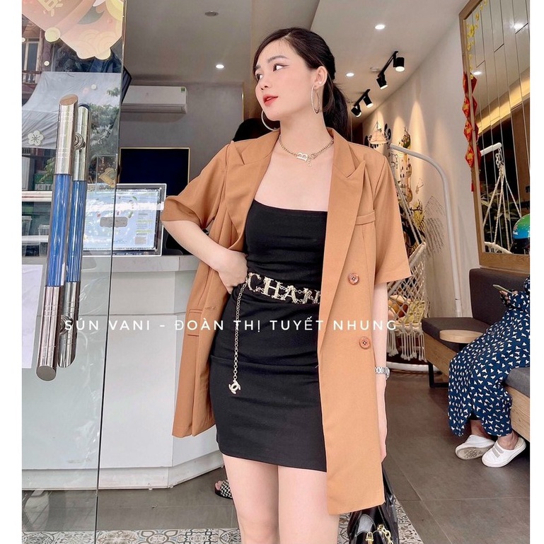 Áo cổ vest blazer fom unisex nắp túi nhiều màu cá tính