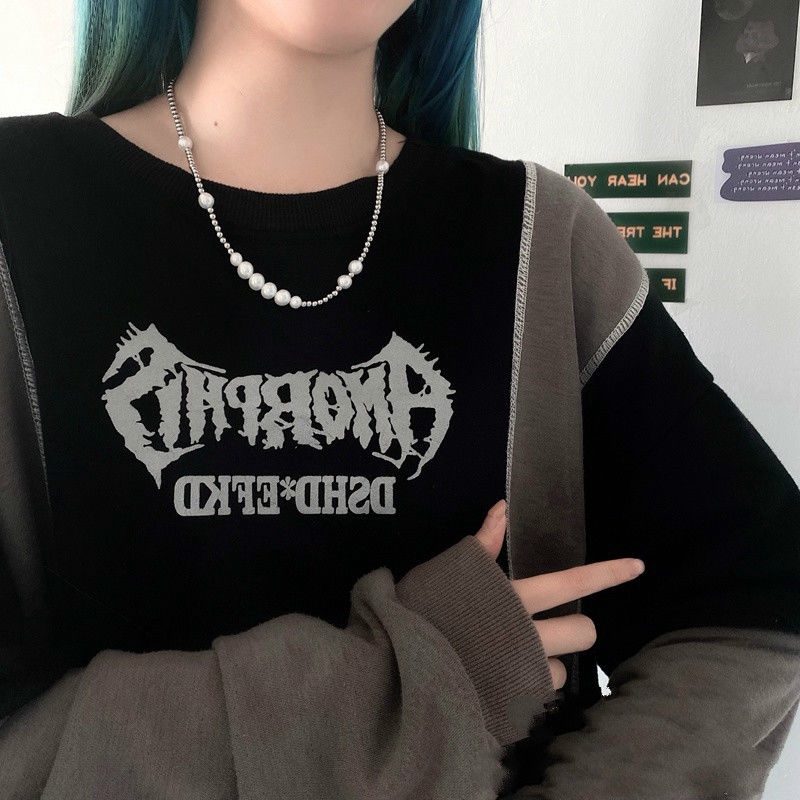 Dây chuyền ngọc trai kiểu bất đối xứng đơn giản dễ phối đồ 22383