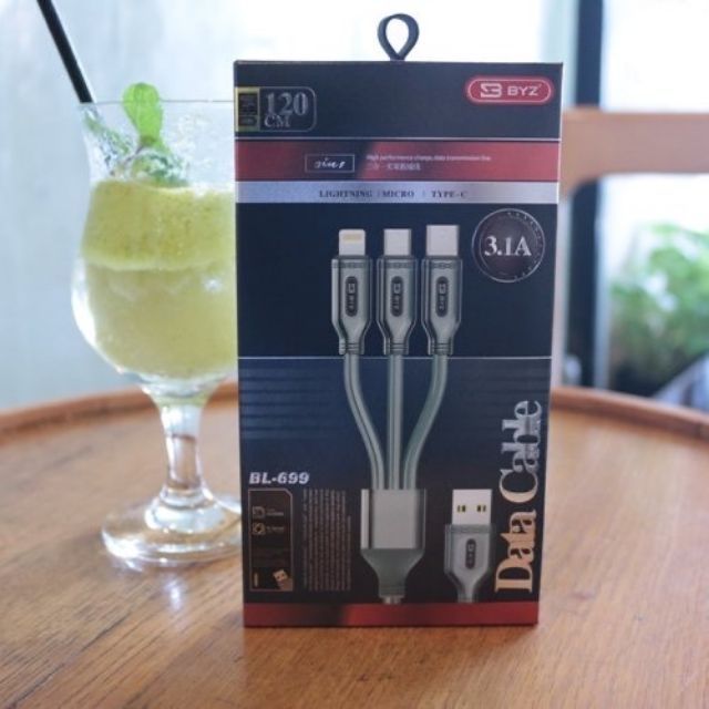 Cáp Sạc 3 Đầu BYZ BL-699